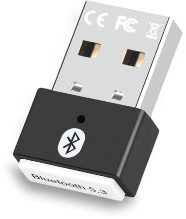 USB Bluetooth 5.3 Adaptador - Adaptador Bluetooth para PC Plug & Play, Dongle USB para Portátil, Auriculares, Teclado, Ratón, Compatible con Windows 11/10/8.1/7