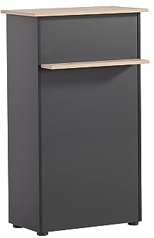 Schildmeyer Empfangstresen 155642, Artisan Eiche Dekor/schwarz, 65,8 x 44 x 110,5 cm