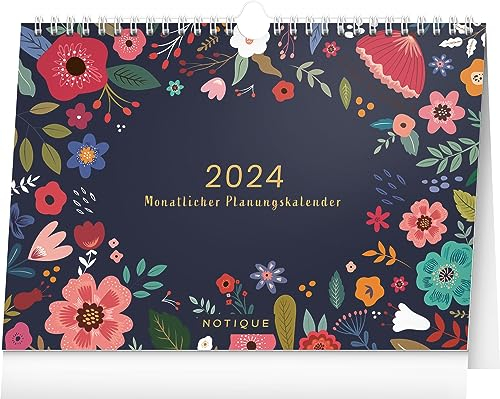 Wandkalender Tischkalender 2024 Monat Tisch Kalender Monatskalender Schreibtischkalender Tischplaner Monatsplaner zum Aufhängen, 30 × 21 cm