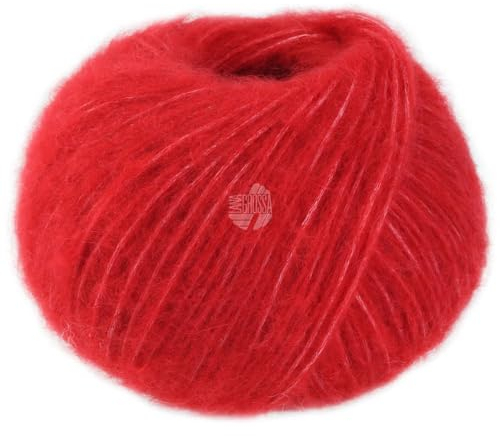 LANA GROSSA Alpaca Air | Leichtes Alpaka-Schlauchgarn | Handstrickgarn aus 62% Alpaka (Baby), 27% Polyamid & 11% Schurwolle (Merino Fein) | 50g Wolle zum Stricken & Häkeln | 140m Garn 9