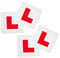 Qianxihu 4Pcs Self Adhesive L Plate Window Self Cling L Plate Stickers Non Magnetic New Driver Learner Plates Water Proof L Plate Stick for Car