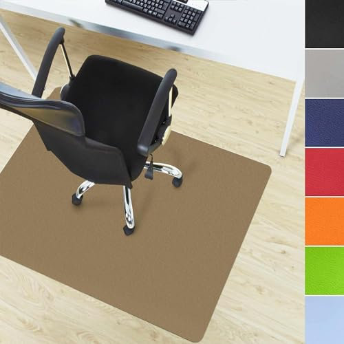 Floordirekt Alfombrilla de protección para suelos duros, alfombrilla para silla de oficina, de polipropileno, grosor: 1,9 mm (oro perlado, 90 x 120 cm)