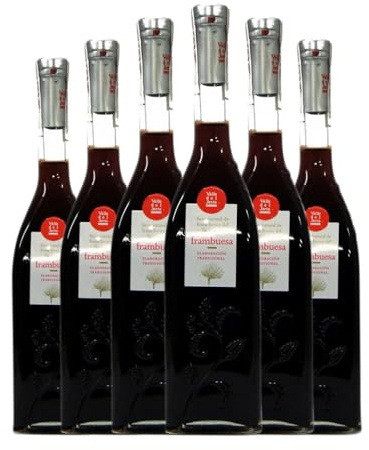 Licores Valle del Jerte Frambuesa Botella Medium 50 cl (Caja de 6 Botella Medium de 50 cl)