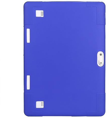 Étui universel en silicone pour tablette Android 10 et 10,1 avec support de crayon Bleu Taille unique