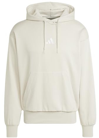 adidas Uomo Essentials FEELCOZY Fleece Hoodie, Wonder Alumina/White, M
