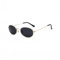 WDZAYXC Mode Oval Sonnenbrille für Herren und Damen Leichter Metallrahmen Brille(Gold/Schwarz)
