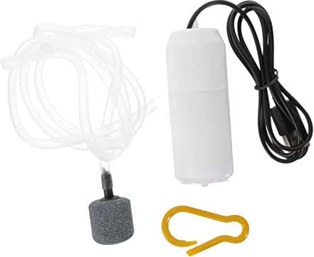 Kisangel 1 Set Oxygen Pump Portable USB Aquarium Air Pump Fish Tank Oxygen Small Fish Tank Pump with Tube Stone Battery Powered Water Pump Aquarium Tank Bucket Aquarium Aerator