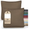Greenline Kissenbezug Premium Jersey aus 100% Baumwolle Taupe Braun Doppelpack (2X) 80 x 80 cm Kissenhülle Kissenbezüge