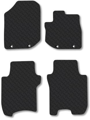 Honda Jazz (2011-2015) 5mm Rubber Car Mats | Heavy Duty Rubber Tailored Fit Floor Mats Full Coverage Durable Waterproof Accessories Easy Clean Anti Slip Made in the UK
