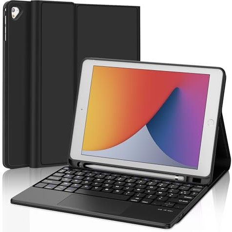 WINCHKING Clavier pour iPad 6 ème - Coque Clavier pour iPad 9,7 Pouces (6ème / 5ème), Trackpad Multi-Touch, AZERTY,