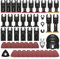 YedZen 121 Pcs Multitool Blade Kits, Multi Tool Blades Accessories Oscillating Saw Blades Kit with Cutting and Sandpaper, Oscillating Tool Accessories for Dewalt MaKita DreMel