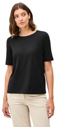 CECIL Damen 3225993 Basic Rundhals T-Shirt, Schwarz, M