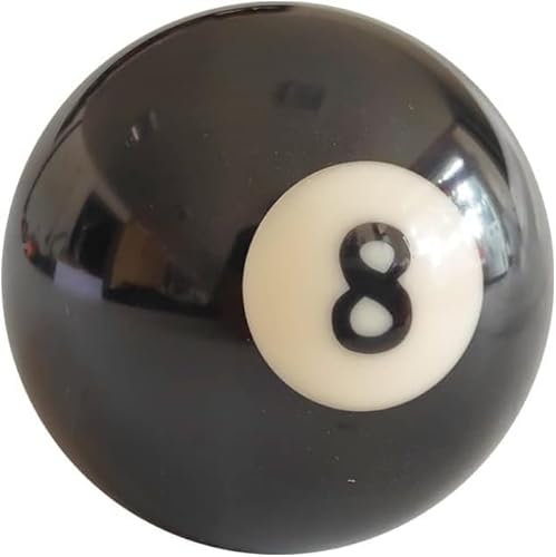 Teekerwang Billiard #8 Ball Standard Regulation Size 2-1/4, Regulation Size Billiard #8 Pool Ball Replacement Eight Ball OR Standard Billiard Pool Cue Ball Replacement Ball (#8)