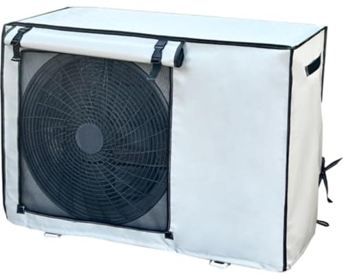 BaoT8YLu Funda para motor de aire acondicionado exterior, lona exterior anti-nieve anti-polvo, cubierta de aire acondicionado con hebilla fija, tejido Oxford, resistente al sol y a la humedad