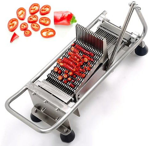Kommerzieller Gemüseschneider - Manuelle Chili-Würfel-Schneidemaschine, effizienter Lebensmittelzerkleinerer für Küche, Restaurant