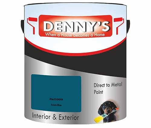 SCOOBYS PAINTS BACK IN THE MIX Direct to Rust Metal Paint, Quick-Drying, Durable Anti-Rust Coating, Interior & Exterior, Perfect for Metal Surfaces, Fences, Gates, Railings, No Primer (Azure Blue)
