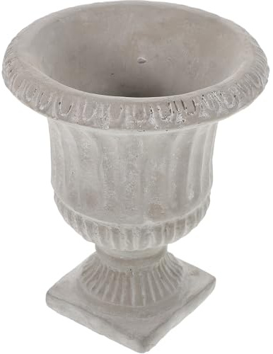 ROMISBABA Flowerpot Cement Light Grey Indoor Decoration | Flat Base for Stability, Indoor Decoration, Home Office Living Room Dining Room