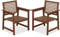 Furinno Tioman Hardwood Outdoor Armchair without Cushion, Set of Two, Natural