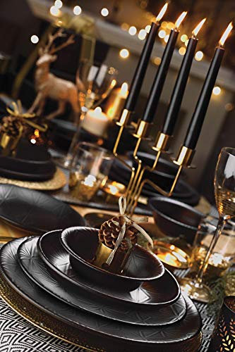 Mitterteich NNTS24Y2894006 Set für 6 Personen in Runderform, bestehend aus 6 Frühstücksteller, 6 Speisetellern, 6 Tiefentellern und 6 Bowls, PORZELLAN