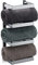 Relaxdays Handtuchregal Design, Fächer für Handtücher, Chrom, Handtuchablage hängend, HBT: 44x18x16 cm, Silber/schwarz