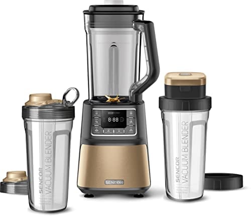 SENCOR 7878BK SBU 7877CH Super mélangeur automatique sous vide 1500 W Smoothie, 7 programmes, Champagne, plastique, millilitres, blanc