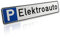 Betriebsausstattung24 Geprägtes Parkplatzschild aus Aluminium in Nummernschildform - Elektroauto - KFZ-Kennzeichen - für Ihren Parkplatz & Stellplatz - 52,0 x 11,0 cm