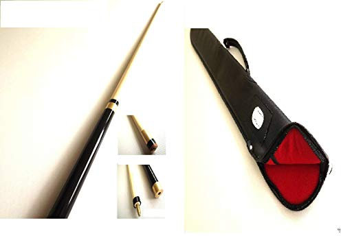 cueball16 57 2-PIECE CENTRE SPLIT High Gloss Finish POOL or SNOOKER CUE with SOFT CASE - Gift