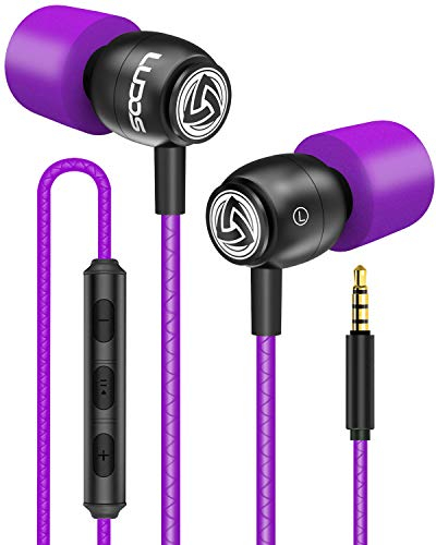 LUDOS Clamor Kopfhörer In Ear - Wired Ohrhörer mit Kabel und Mikrofon, 5 Jahre Garantie, Bass, Premium-Audioqualität, Neuartiger Memory Foam, Verstärktes Kabel, Headphones mit Anrufsteuerung