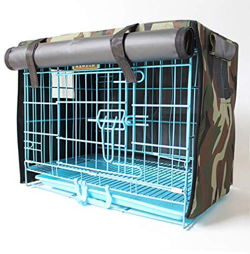 GGoty Staubdichte Abdeckung für Hundekäfige, langlebig, winddicht, Abdeckung für Hundehütte, Schutz für Drahtkäfige, Outdoor-Schutz (47 x 32 x 38 cm, Armeegrün)