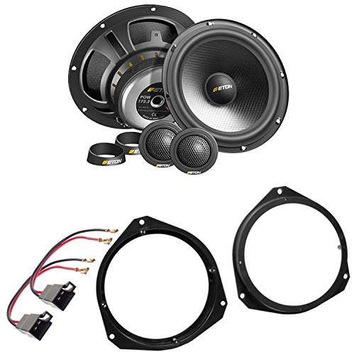 Lautsprecher Einbauset kompatibel mit Opel Astra H Corsa D Lautsprechersystem für die vorderen Türen vorne Eton POW 172.2 2-Wege Komponenten System 3 Ohm 16,5 cm