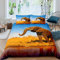Loussiesd Afrika Elefant Bettwäsche Set 155x220 cm + 80x80 cm Wiese Elefant Motiv Bettwäsche Wilde Tiere weich und kuschelig für Kinder Mädchen Jungs Mikrofaser Betten Grelle Farbe