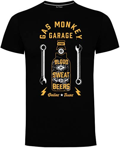 Gas Monkey Garage T-shirt noir pour homme Work & Play, Noir., 3XL