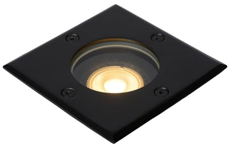 LUCIDE BILTIN - Bodeneinbaustrahler Innen/Außen - 1xGU10 - IP67 - Schwarz