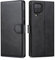 Focusor Samsung Galaxy A12/M12 Hülle - Leder Flip Case Ständer PU Brieftasche Schutzhülle Cover, Schwarz
