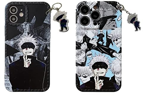 for iPhone 11,Jujutsu Kaisen Phone Case with Keychain,Anime Satoru Gojo TPU Silicone Soft Phone Case Back Cover for iPhone 11(Gojo,for iPhone 11) 1