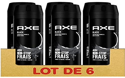 AXE Deodorant für Herren, Spray, Schwarz, 48 Stunden, Non-Stop, frisch, Duft: schwarze Beeren und Zedernholz (6 x 200 ml)