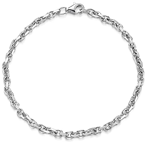 Materia Herren Armband 925 Silber 20cm Ankerkette 2,9mm massiv SA-140-20cm