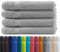 Zestri Frottier Handtuch 4er-Set | Silber 50x100 | 100% Baumwolle 500g/m² | Öko-Tex Standard 100 Handtuch