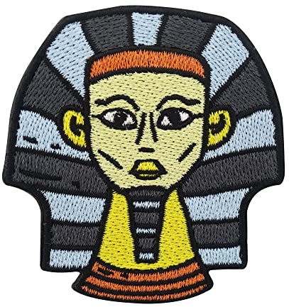 Finally Home Pharao Kopf Patch zum Aufbügeln | Pyramide Patches, Ägypten Bügelbild, Kostüm Aufbügler, Ägyptische Travel Aufnäher