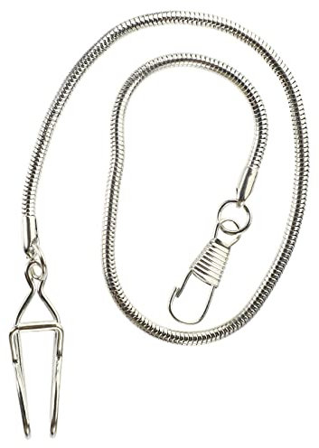 Gatuida Taschenuhrkette Metalllegierung Retro Design Lange Clip Kette für Jeansweste Ersatzkette für Taschenuhr Zubehör für Herren und Damen