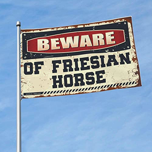 College-Wohnheim-Raumdekoration, Vorsicht vor Friesen, Flaggen für College, Wohnheim, Manny-Flagge (Größe: 152 x 244 cm)