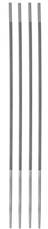 sourcing map 4pcs Chainsaw File, 9/64 (3.5mm) Round High Carbon Steel Double Cut Sharpen Rasp