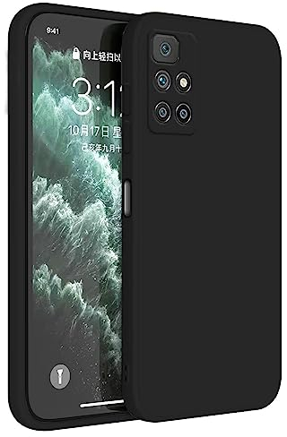 Topme Coque pour Redmi 10 / Redmi 10 2022 (6.5 inches) Etui Housse, Protecteur de Peau en Silicone TPU - Le Noir