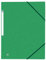 OXFORD Lot de 50 Chemises 3 Rabats Top File + A4 avec Elastique Couverture Carte Vert