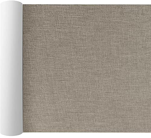 GELAISI Selbstklebende Stoffe, 40x200cm Leinenstoff Reparatur Patch Self-Adhesive, Textil Flicken Selbstklebend für autositz reparatur, Fabric Sofa Reparatur, Reparieren Sie Löcher, Risse(Beige Grau)