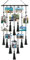 LbsAMP Grand Cadre Photo Pele Mele Photo Accroche Decoration Mural 108X43CM Porte Photo Pinces Suspendu Photo Image avec 30 Clips et Crochet à Coller adapté Galerie/Boutique et Décoration de Maison