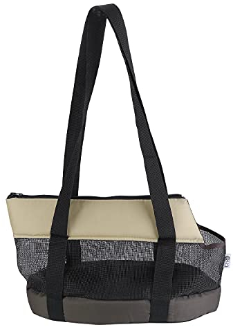 SIQITECH Hundetragetasche Mesh Atmungsaktiv Hundetasche Faltbar Umhängetasche Katzentransportbox Leicht Hundebox Abnehmbar Matte Katzentasche Tragbar Hundetasche für Outdoor Reisen Wandern