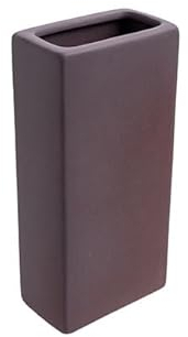 Vase MODERN Art aus Steingut Lila für Moderne Home Decor Blumenvase Boho Dekor Keramik, 9,5 x 5,5 x 19,5 cm