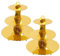 Soleebee Tortenständer aus Karton, 3 Etagen Cupcake Ständer Dessert Turm Halter Muffinständer Partyzubehör für Geburtstag Hochzeit Party Kuchen Torten Brötchen Etagere (2 Stück, Gold)