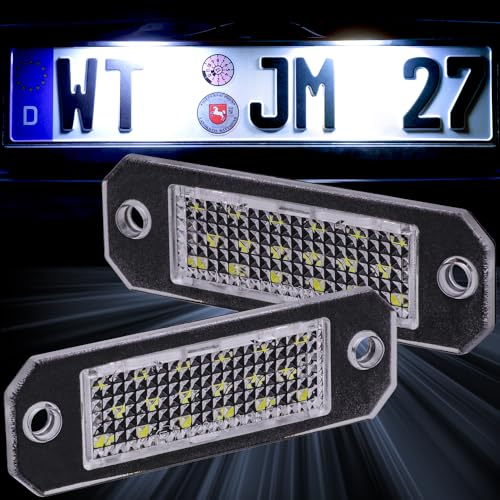 RECAMBO Led Kennzeichenbeleuchtung kompatibel mit VW Passat Variant | Typ 3C | 2005-09/2007 | CAN-Bus Fehlerfrei | SMD - Effizient - geringer Stromverbrauch | hohe Leuchtkraft | leichte Installation